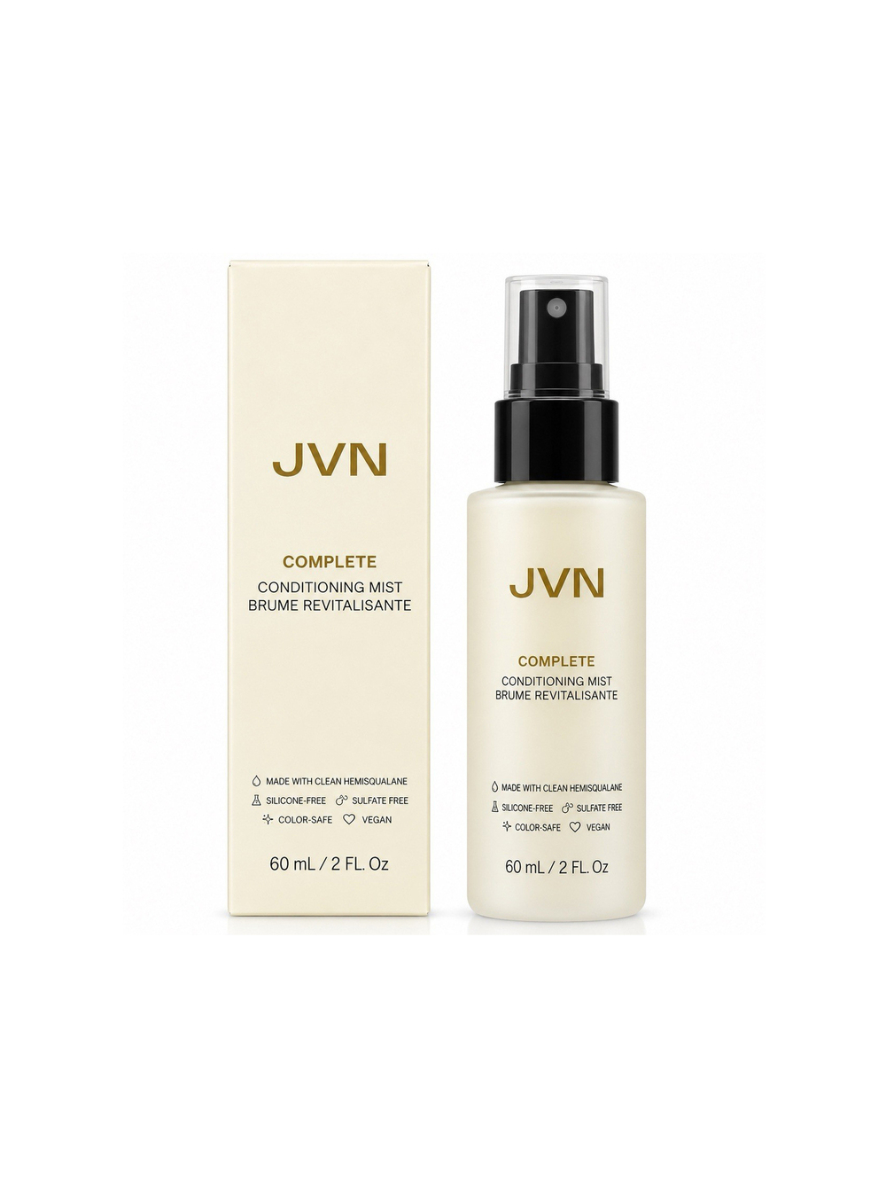 JVN Complete Conditioning Mist Leave-In Hair Detangler Vegan 2 fl oz 60ml